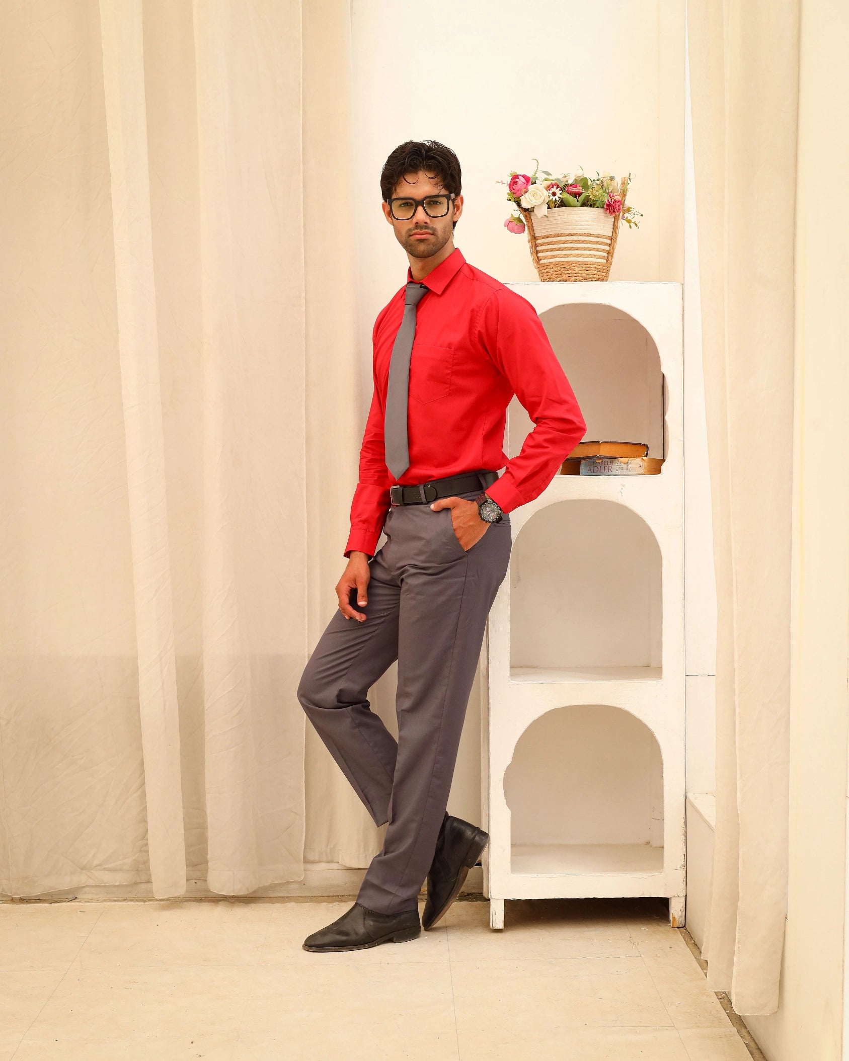 Men’s Red Formal Dress Shirt