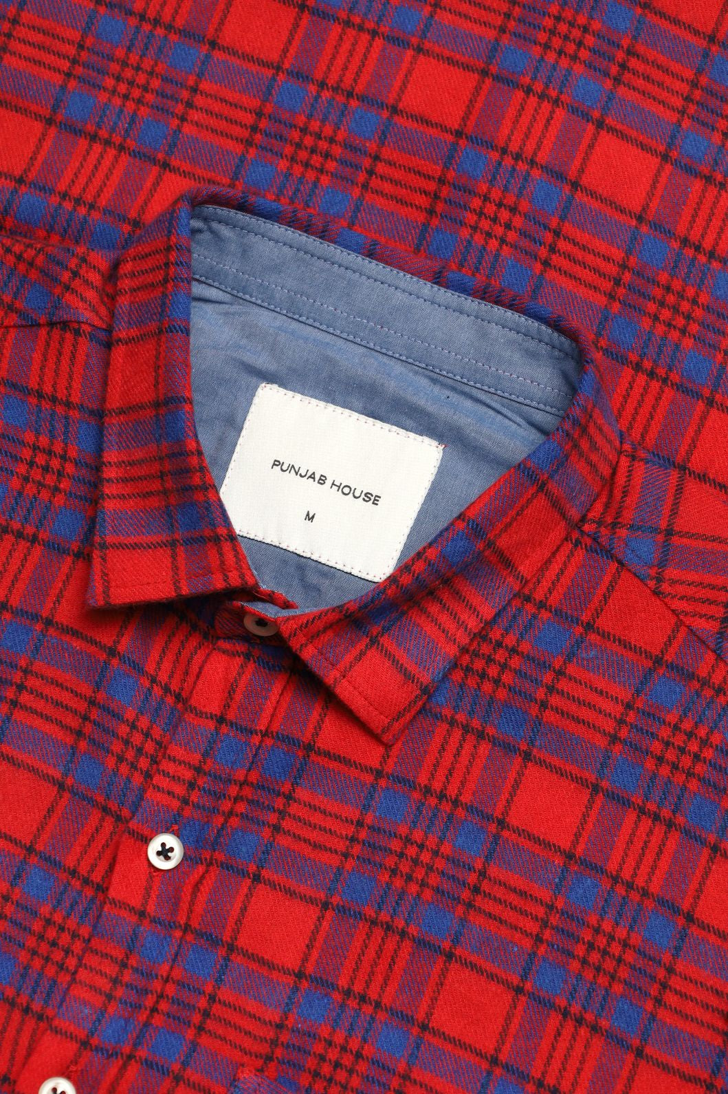 Men's Solid Red Button-Down Casual Shirt