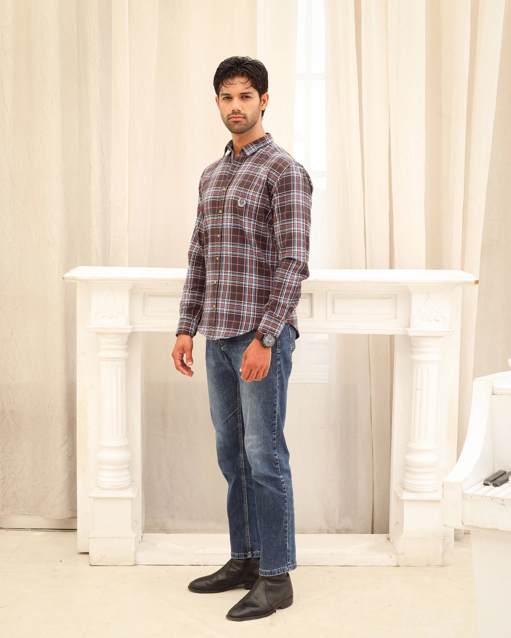 Men’s Multicolor Checkered Flannel Shirt