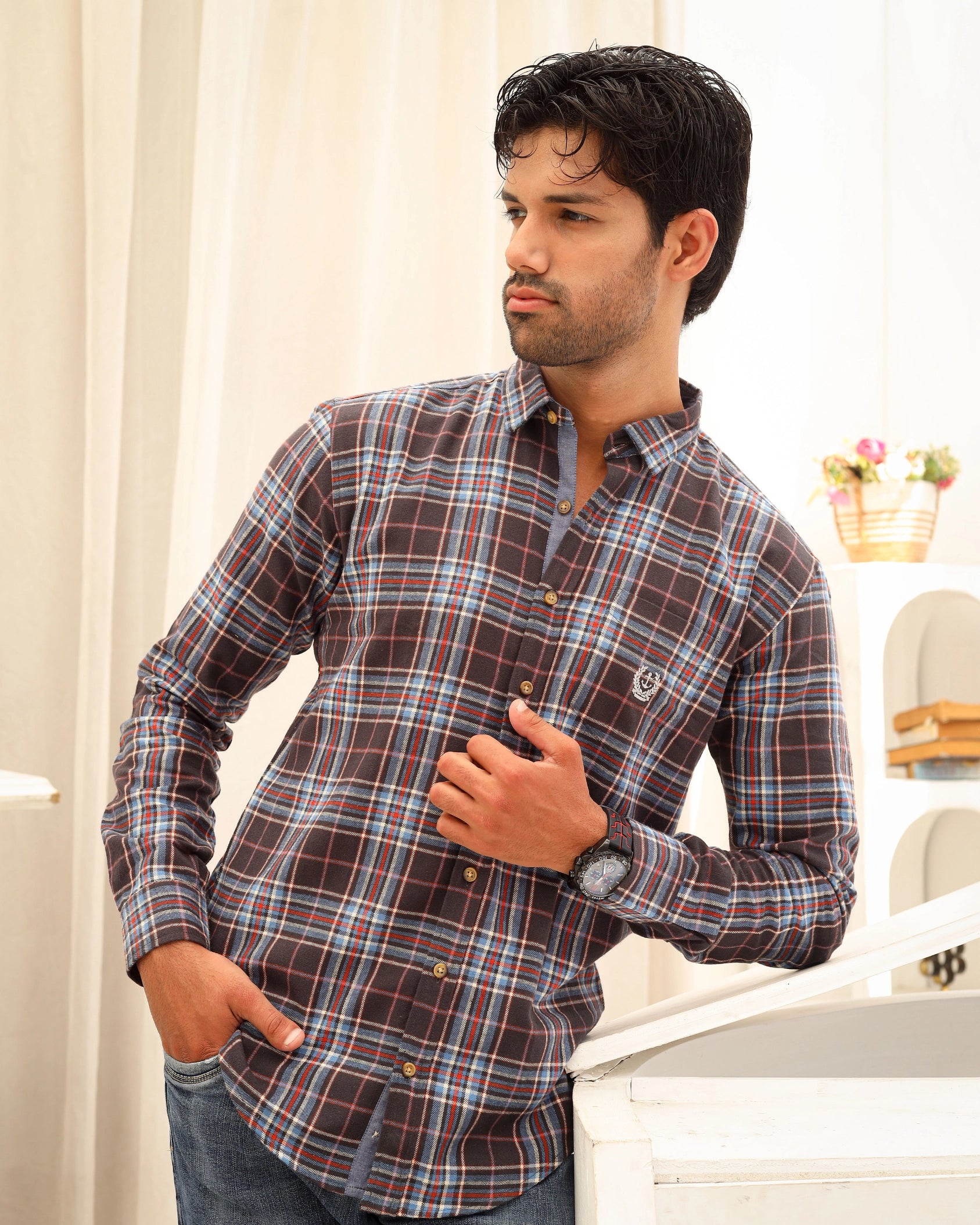 Men’s Multicolor Checkered Flannel Shirt