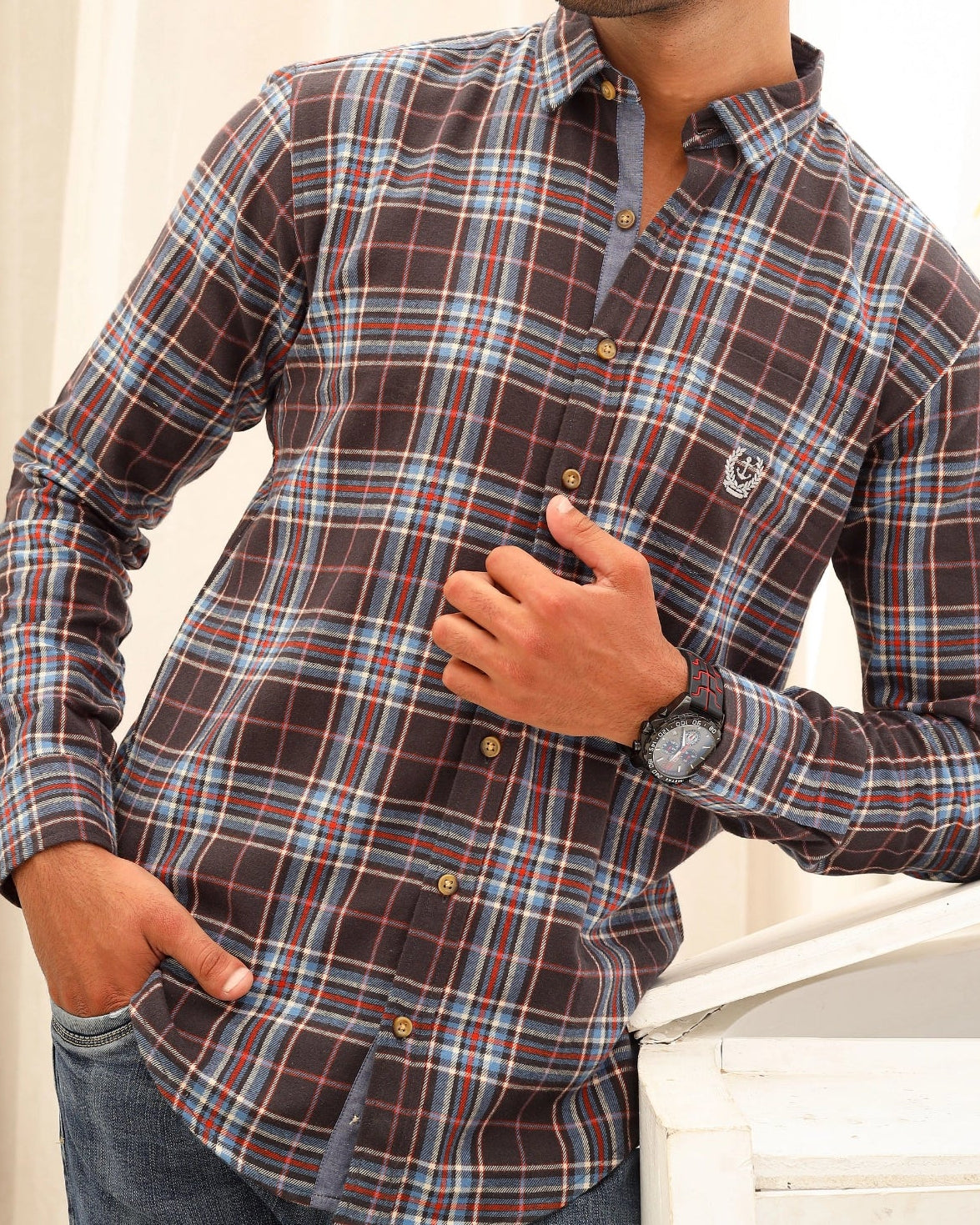 Men’s Multicolor Checkered Flannel Shirt