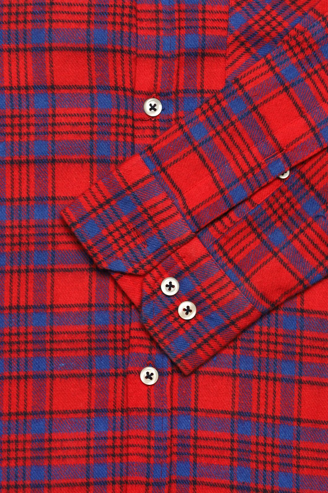 Men's Solid Red Button-Down Casual Shirt