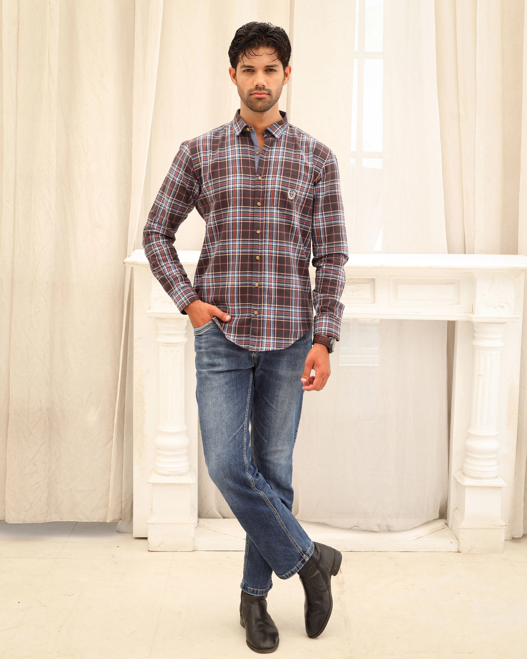 Men’s Multicolor Checkered Flannel Shirt