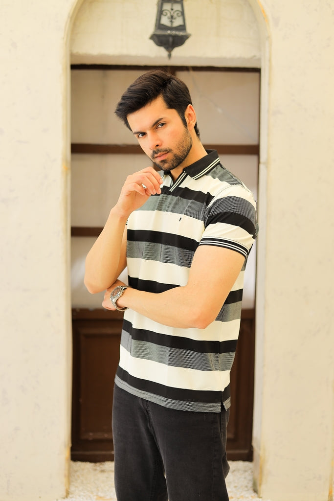 Men’s Monochrome Urban Horizon Polo