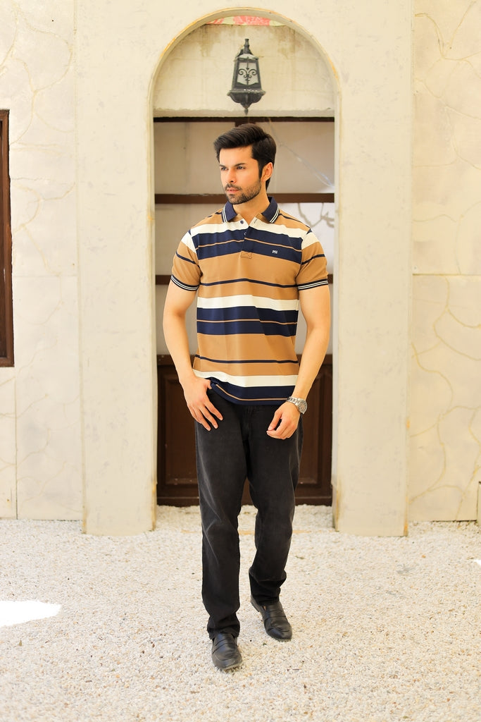 Men’s Multi-Striped Classic Heritage Polo