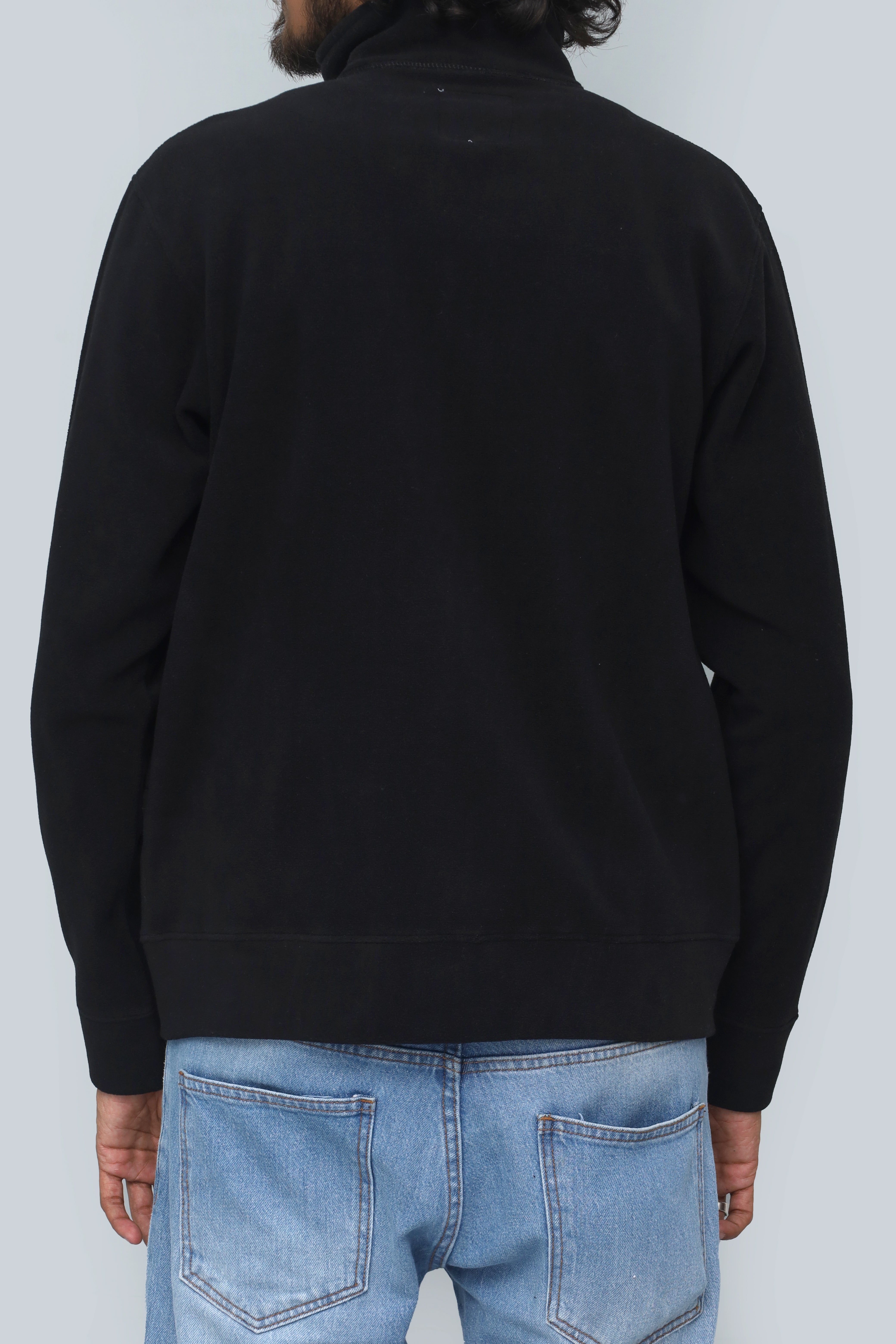 Men's Versatile Black Full-Zipper