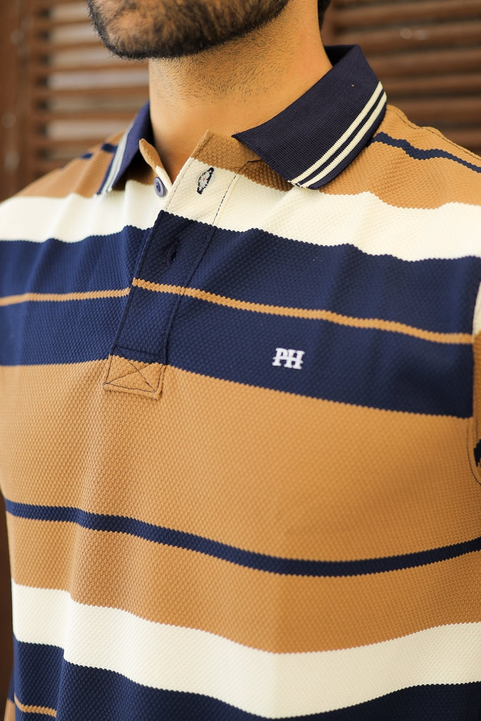 Men’s Multi-Striped Classic Heritage Polo