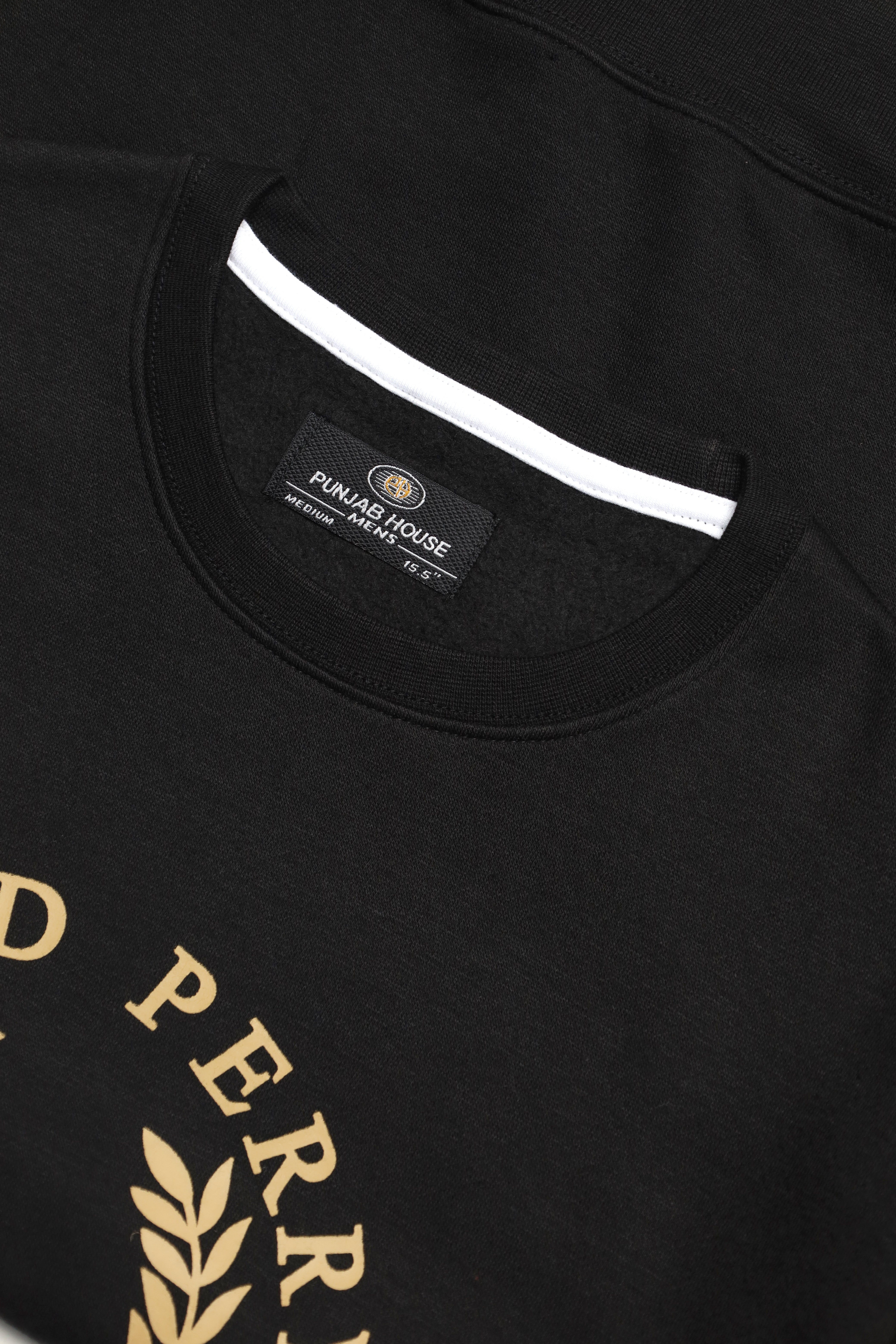 Fred Perry Black Sweat Shirt