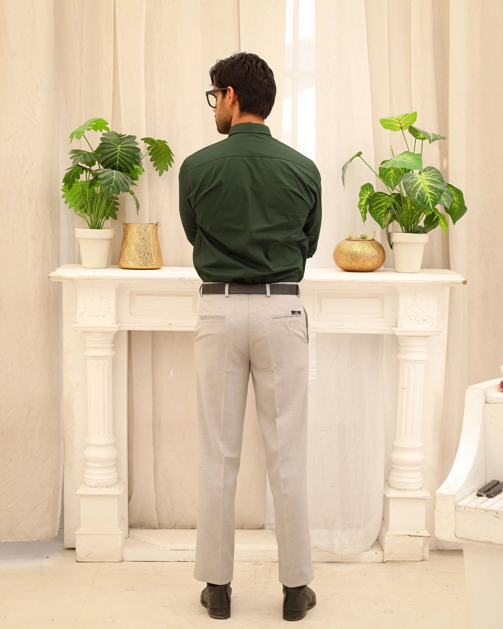 Men’s Dark Green Formal Dress Shirt