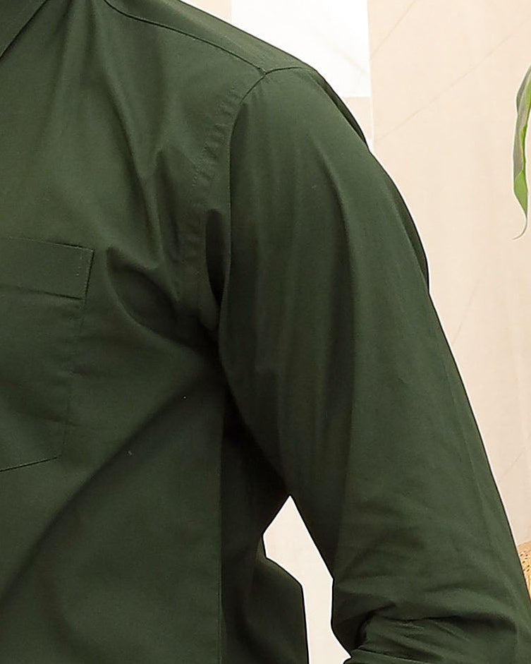 Men’s Dark Green Formal Dress Shirt