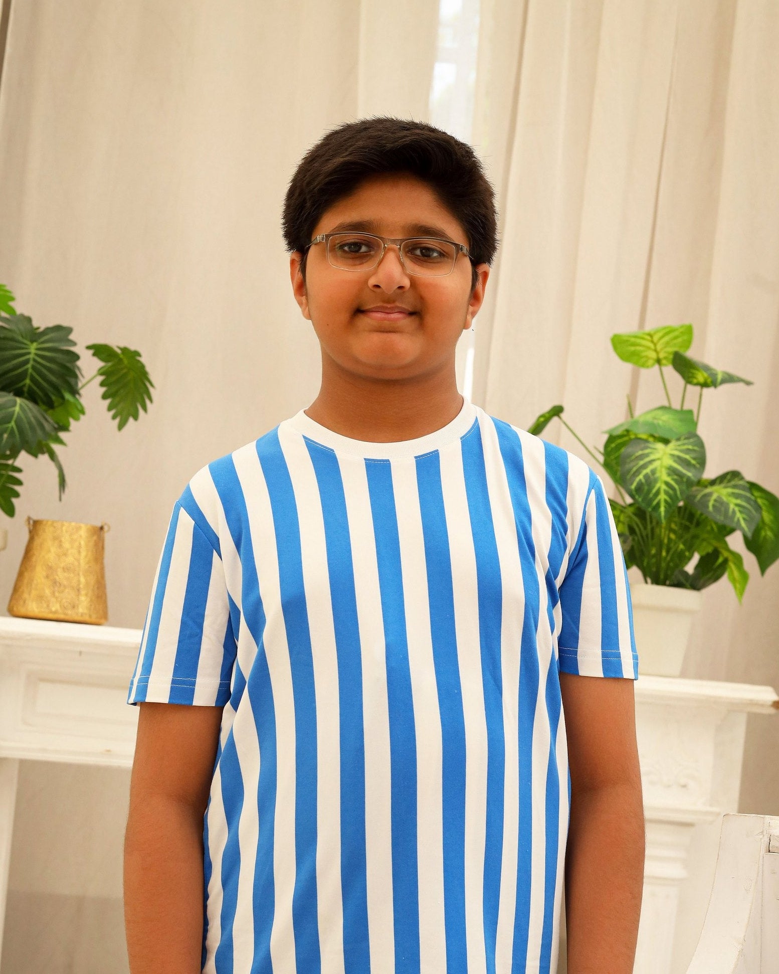 Blue &  White Striped Co-Ord Set