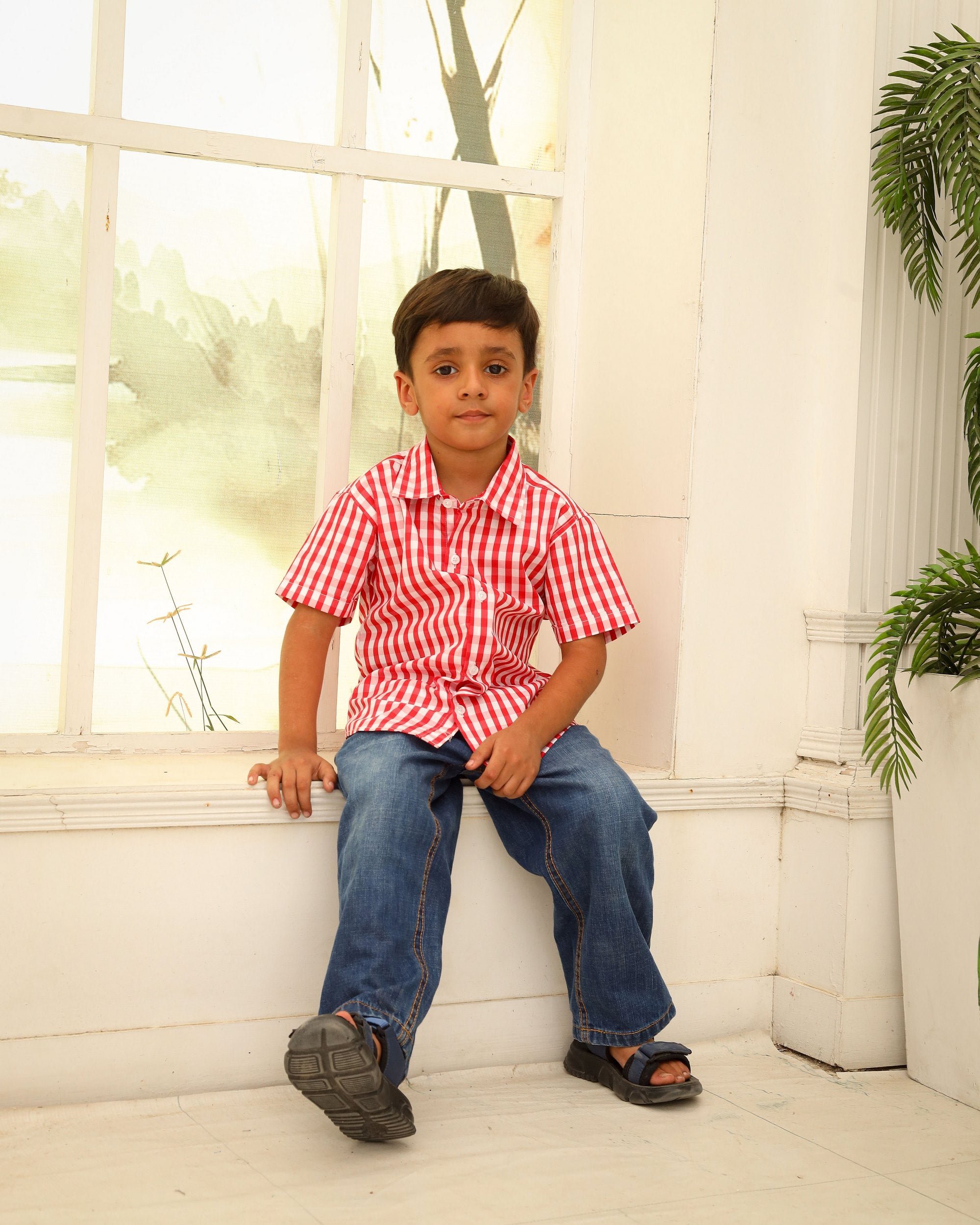 Classic Red Check Casual Shirt