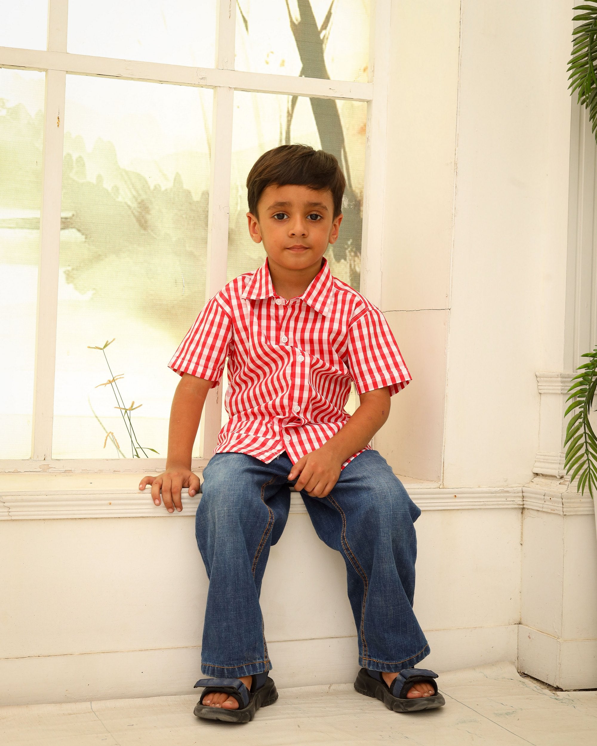 Classic Red Check Casual Shirt