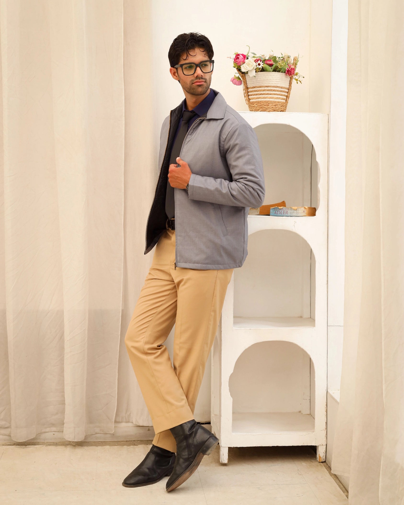 Men’s Grey Lightweight Casual Jacket