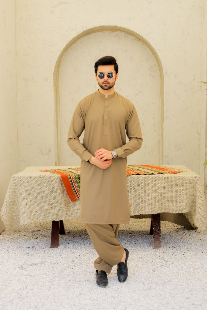 Men’s Beige Shalwar Kameez