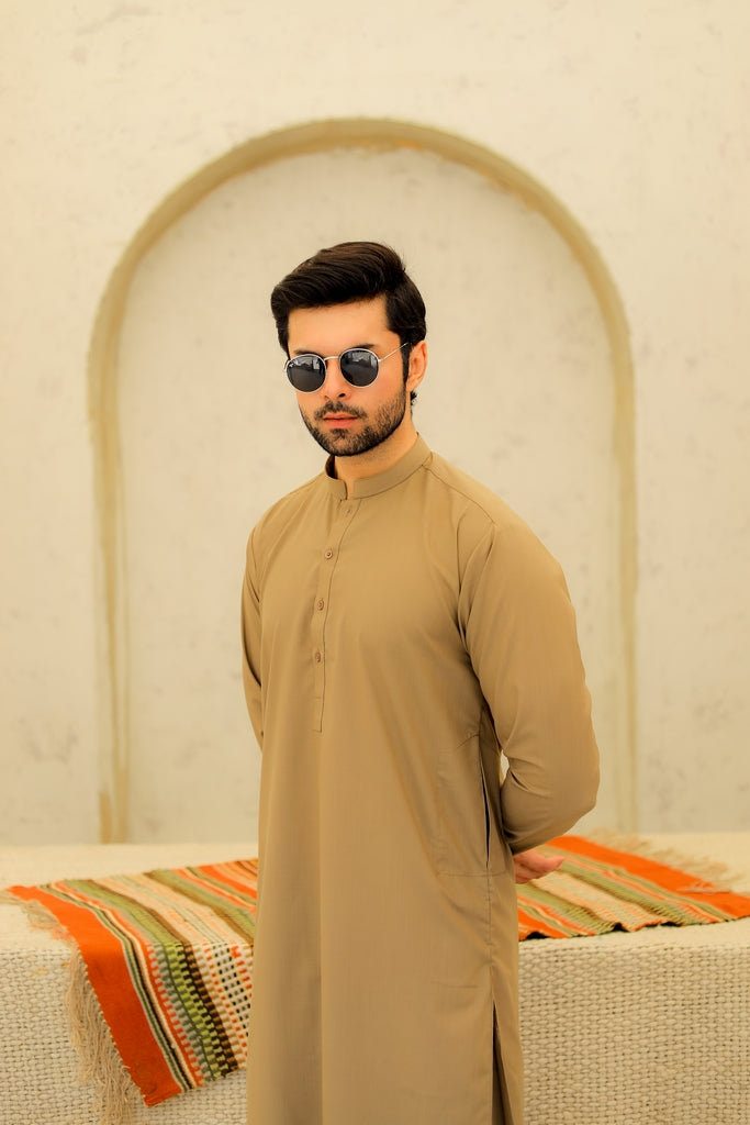 Men’s Beige Shalwar Kameez