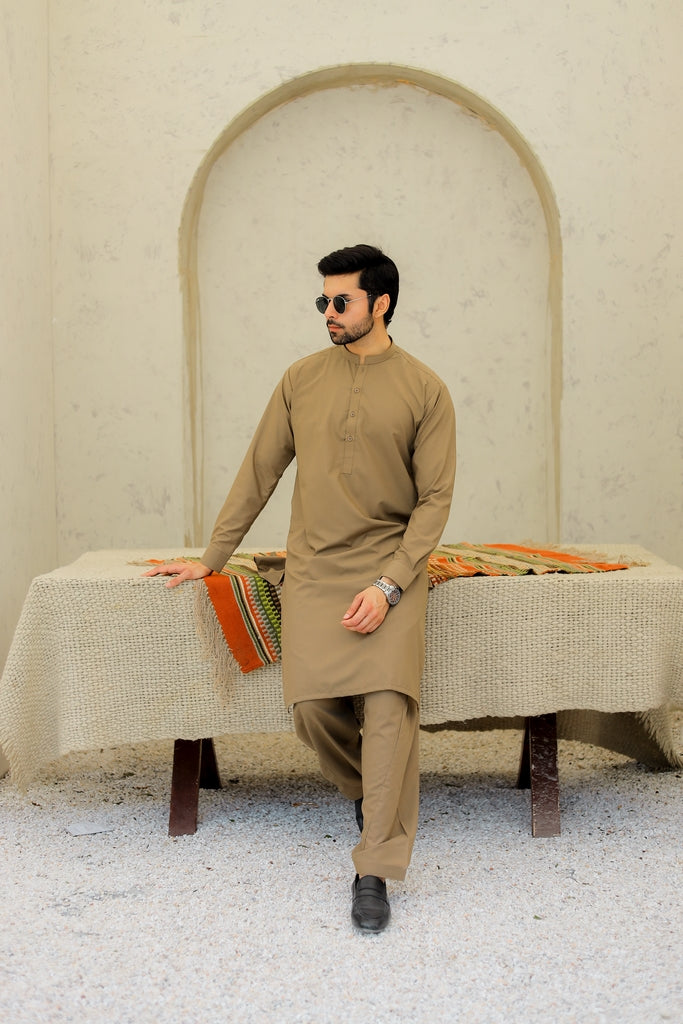 Men’s Beige Shalwar Kameez