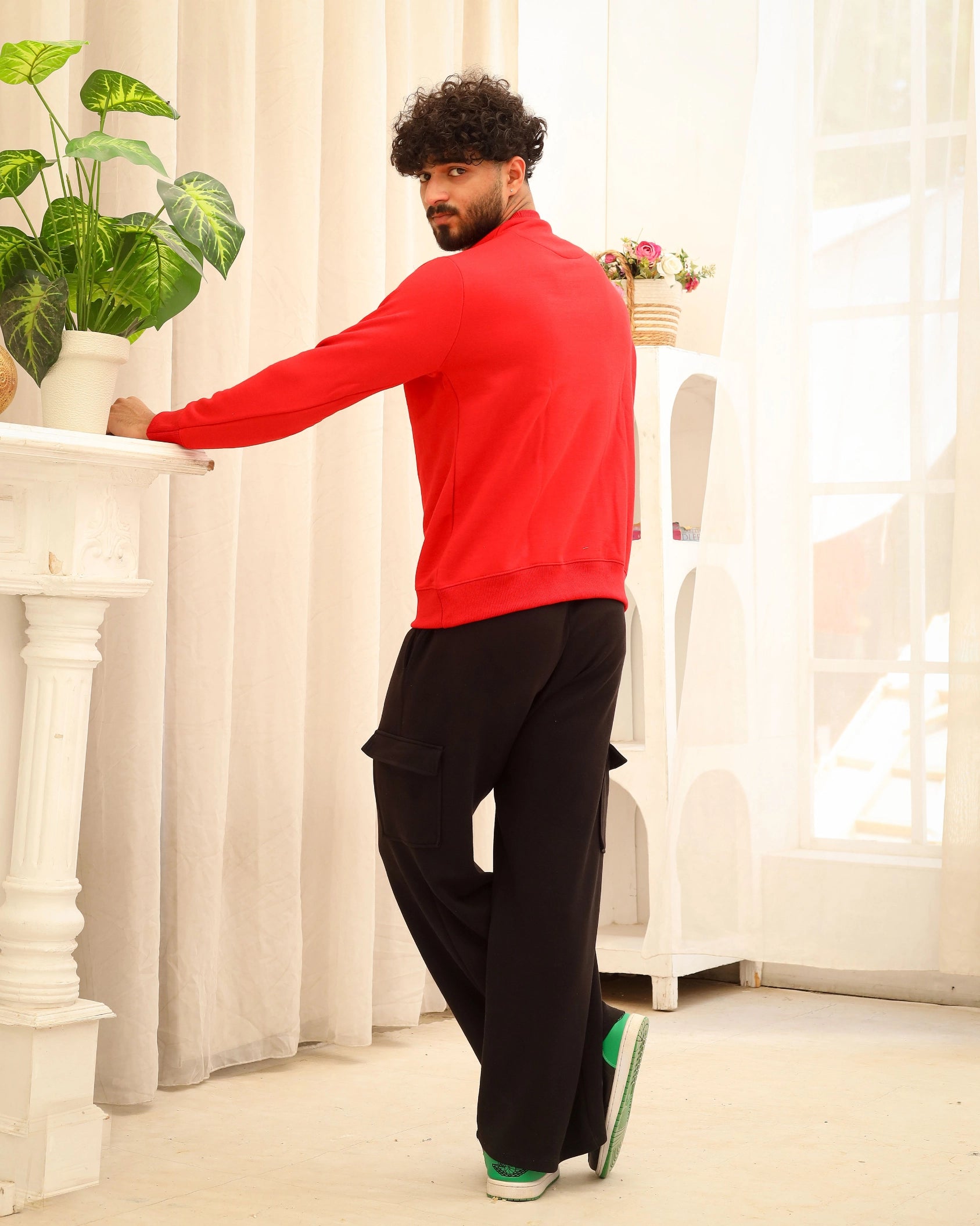 Men’s Red Crew Neck Sweatshirt