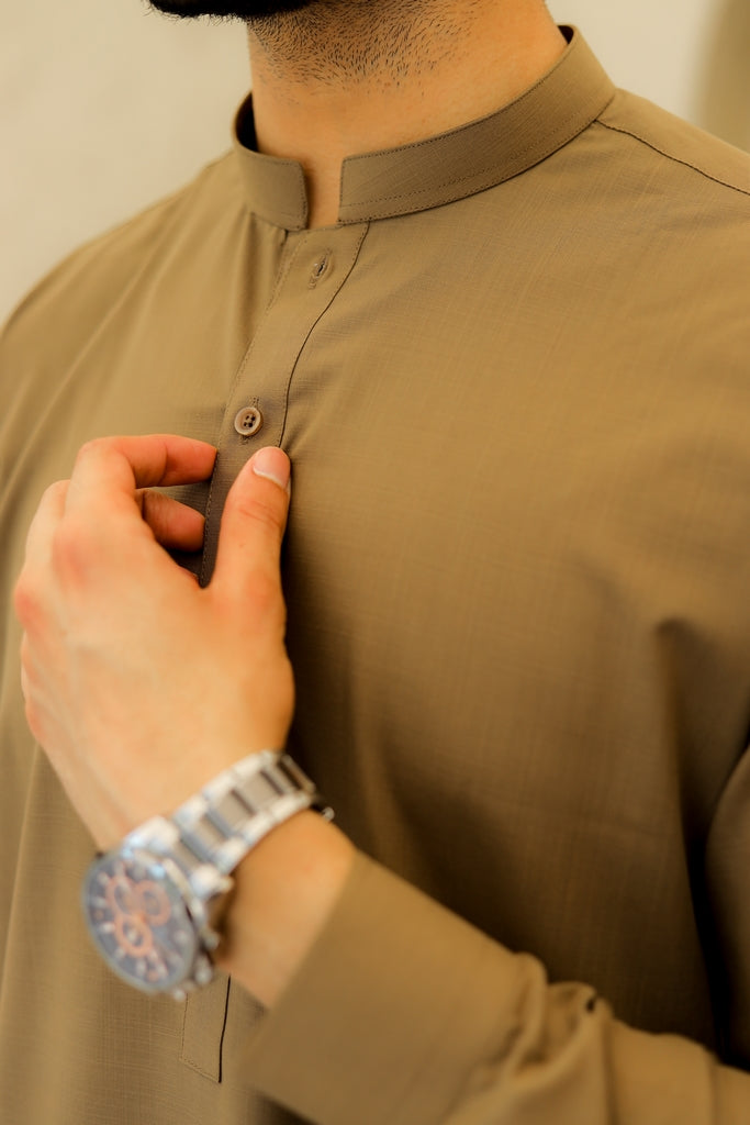 Men’s Beige Shalwar Kameez