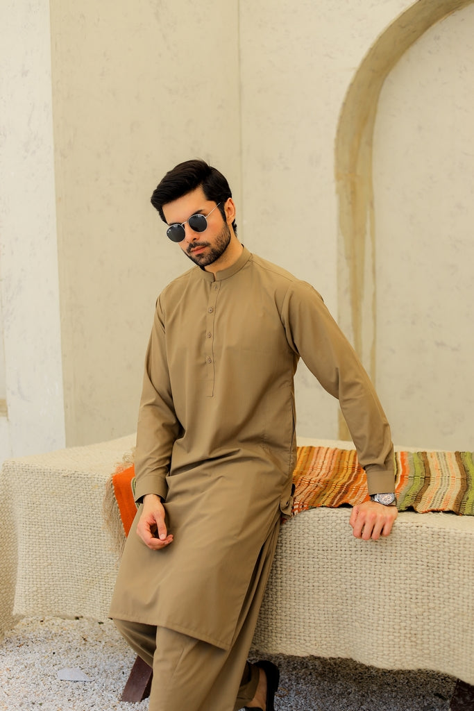 Men’s Beige Shalwar Kameez