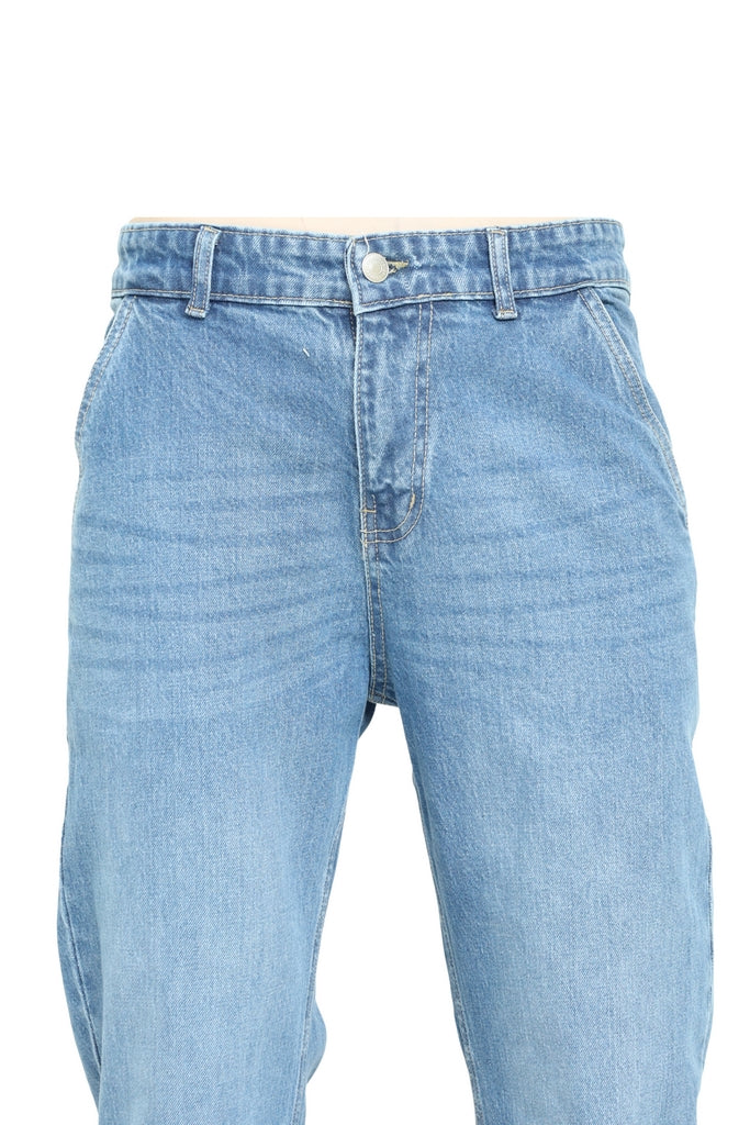 Light Blue Light Wash Straight-Fit Jeans