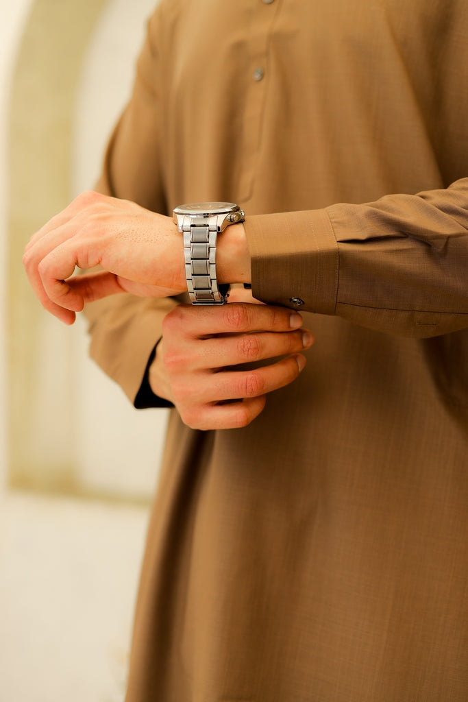 Men’s Light Brown Shalwar Kameez