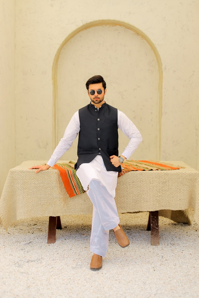 Men’s White Cotton Shalwar Kameez