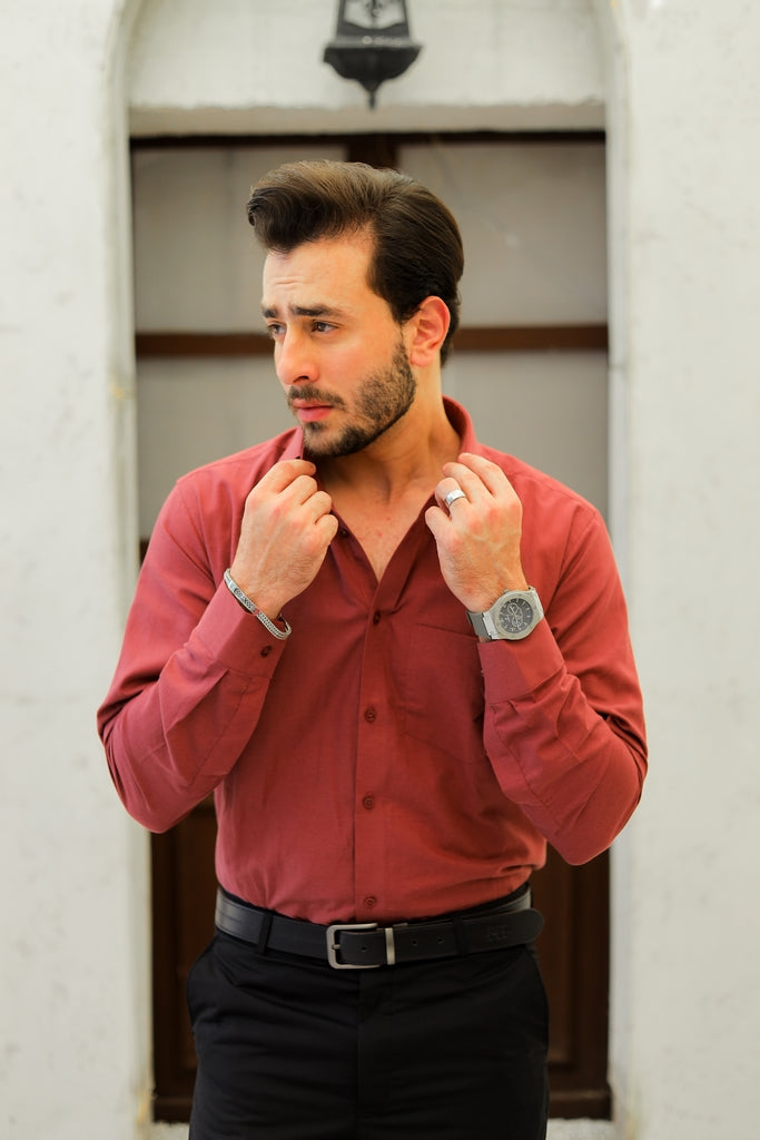 Men’s Crimson Brick Classic Formal Shirt