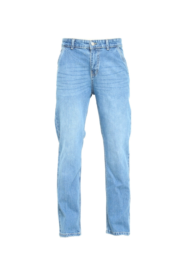 Light Blue Light Wash Straight-Fit Jeans