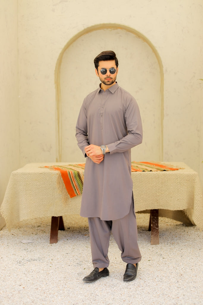 Men’s Taupe Grey Shalwar Kameez