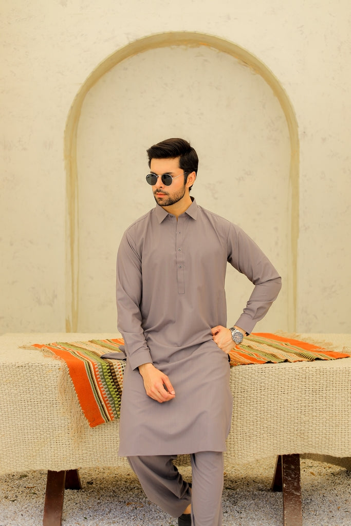 Men’s Taupe Grey Shalwar Kameez