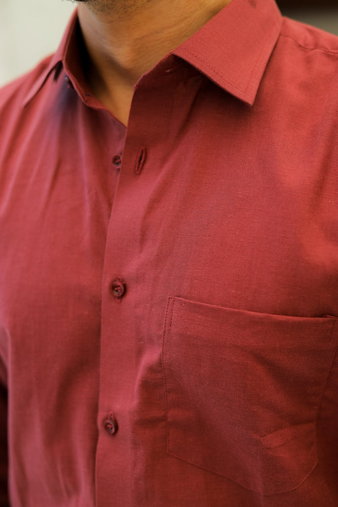 Men’s Crimson Brick Classic Formal Shirt