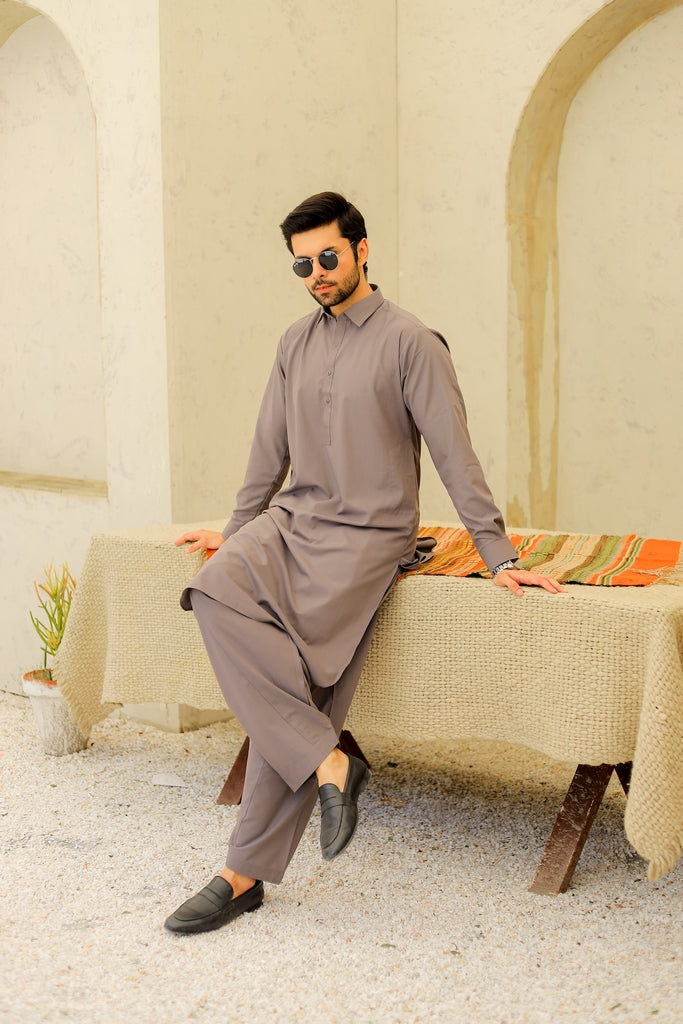 Men’s Taupe Grey Shalwar Kameez