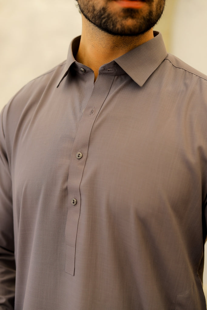 Men’s Taupe Grey Shalwar Kameez