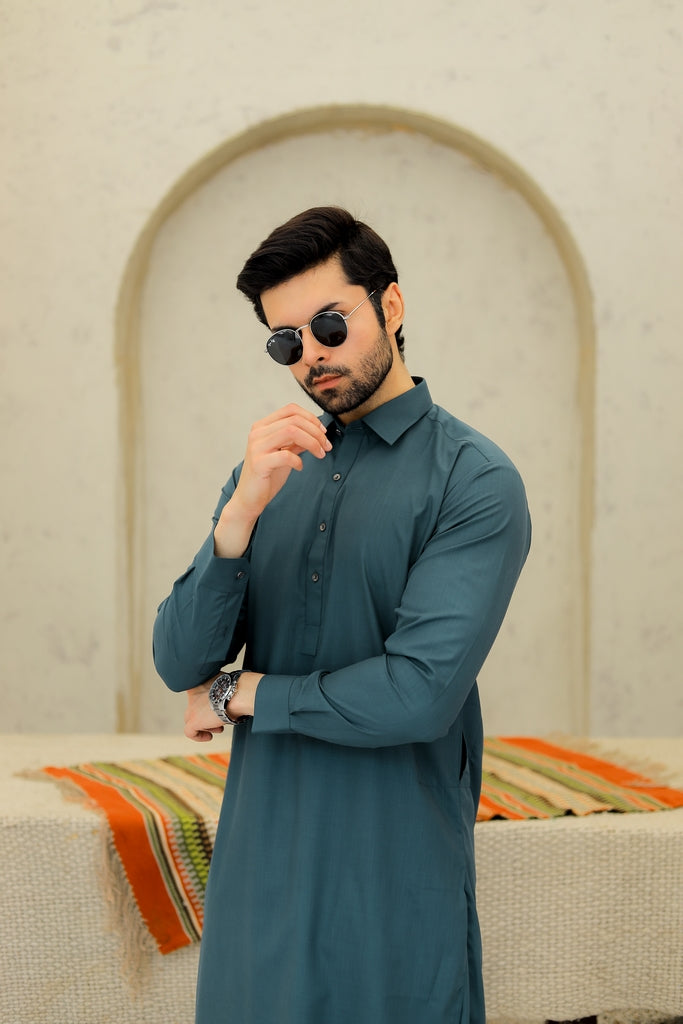 Men’s Teal Shalwar Kameez