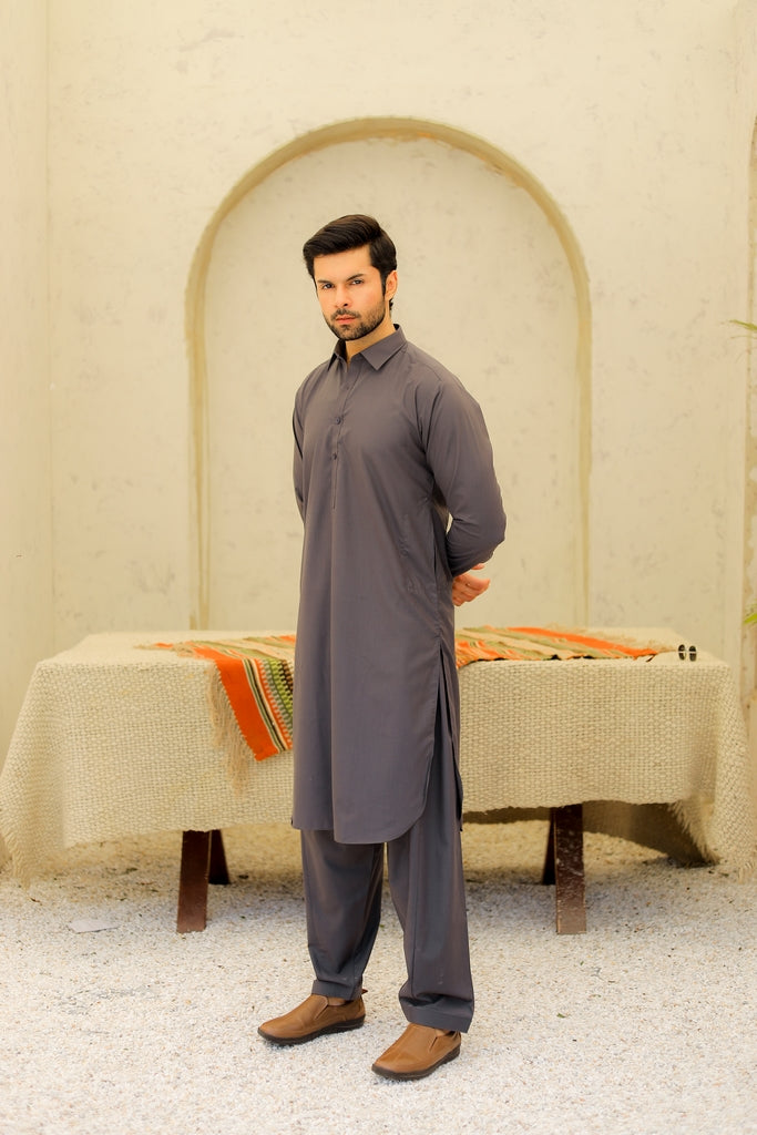 Men’s Charcoal Grey Shalwar Kameez