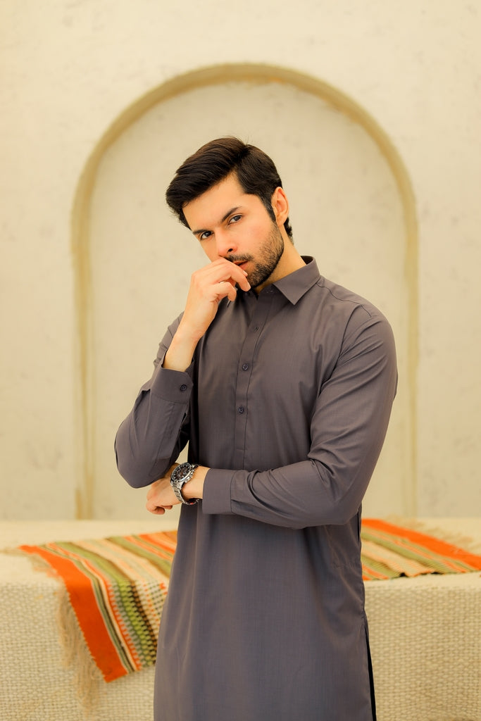 Men’s Charcoal Grey Shalwar Kameez