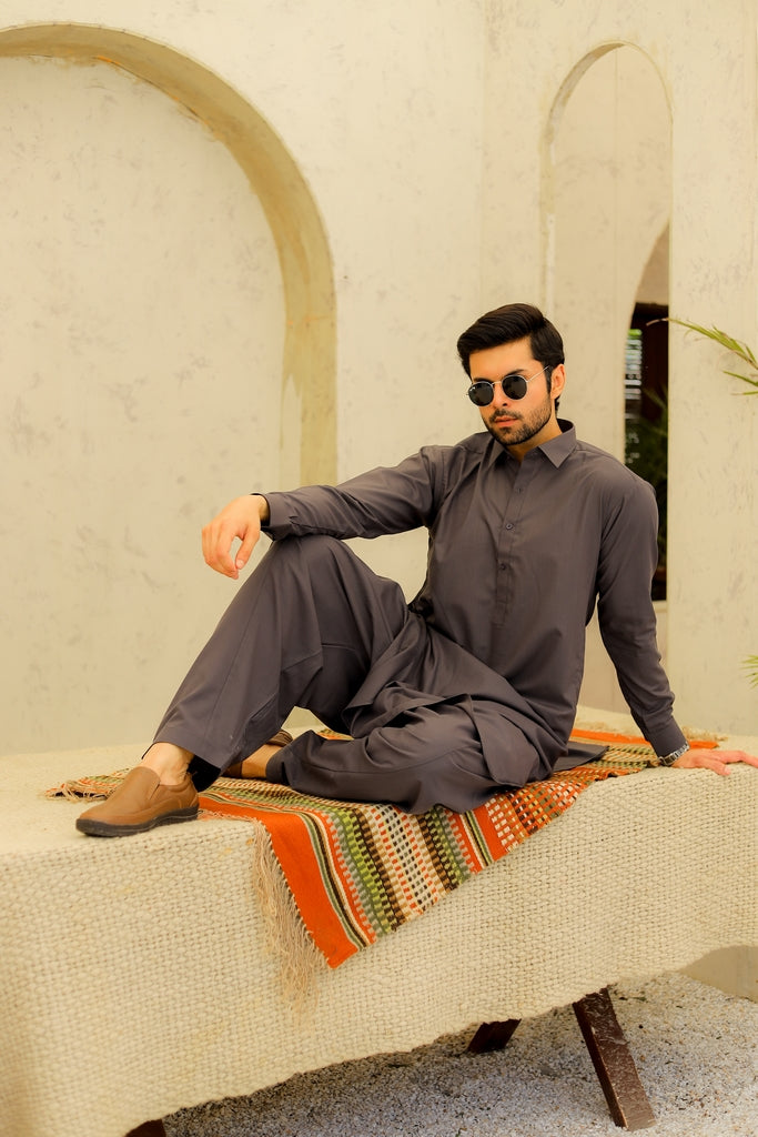 Men’s Charcoal Grey Shalwar Kameez