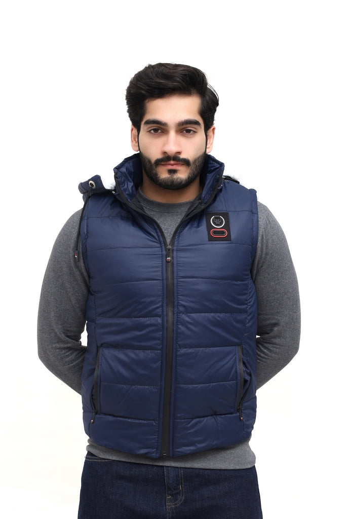Men’s Blue Half Sleeve Jacket