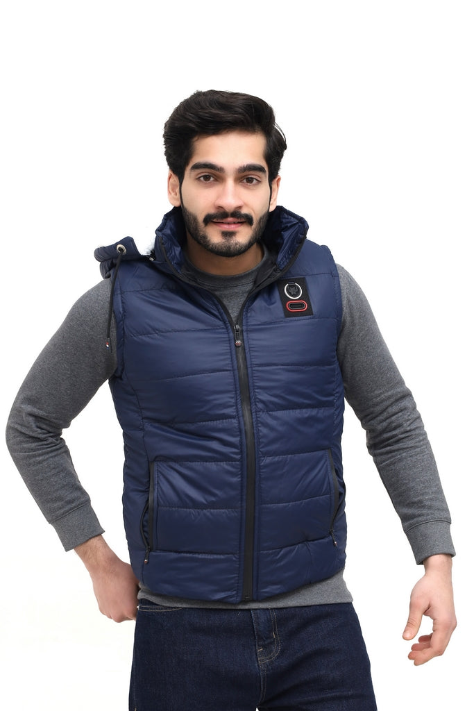 Men’s Blue Half Sleeve Jacket