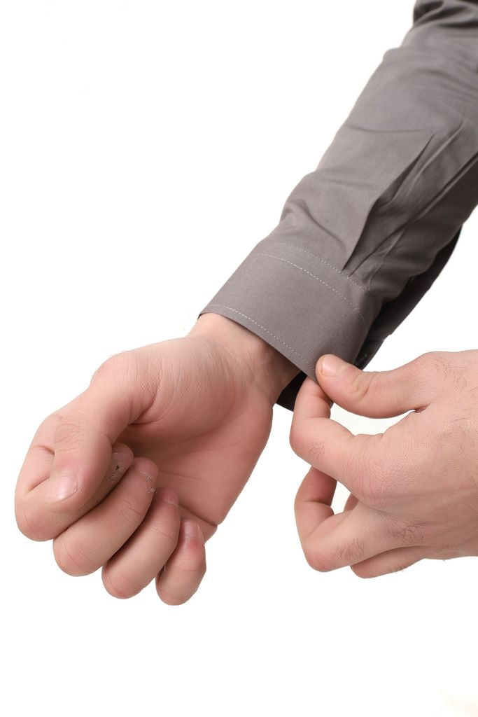 Men's Mocha Brown Plain Shirt