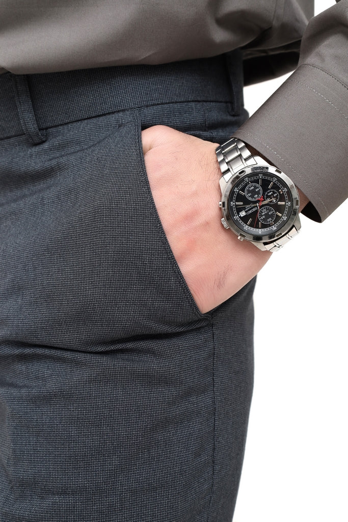 Men's Black Tropical Fabric Formal Trouser