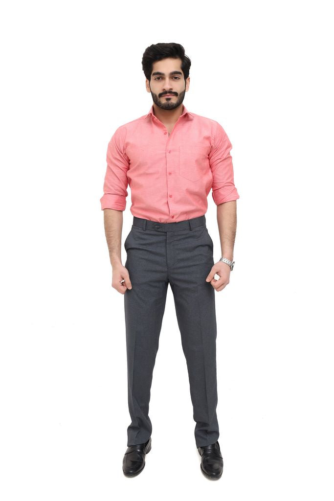 Men's Pink Plain Shirt