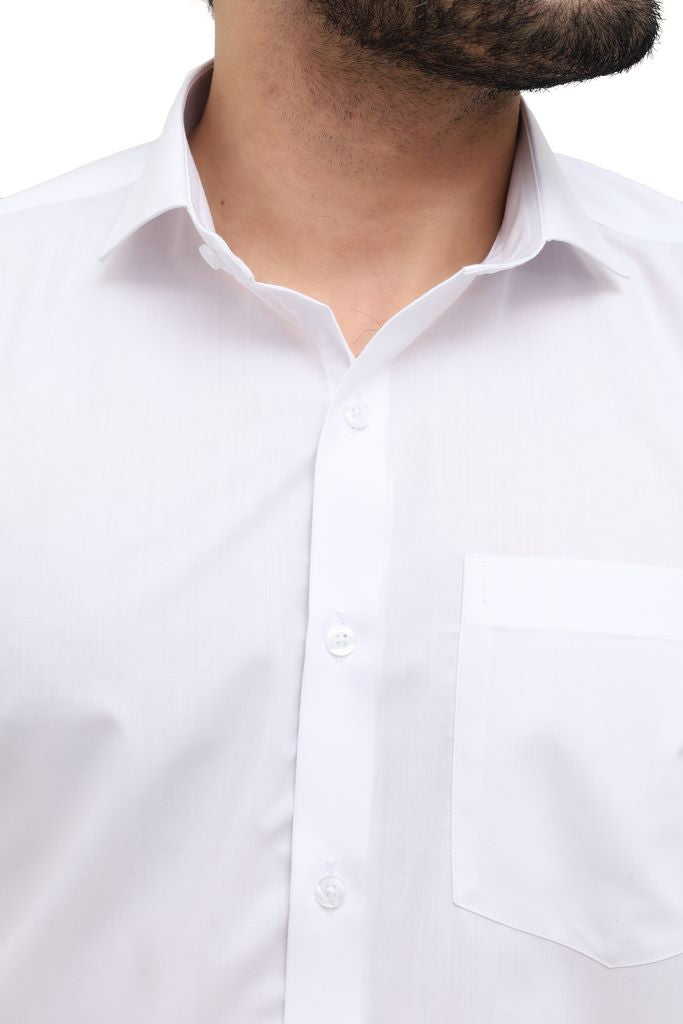 Men's White Plain Shirt