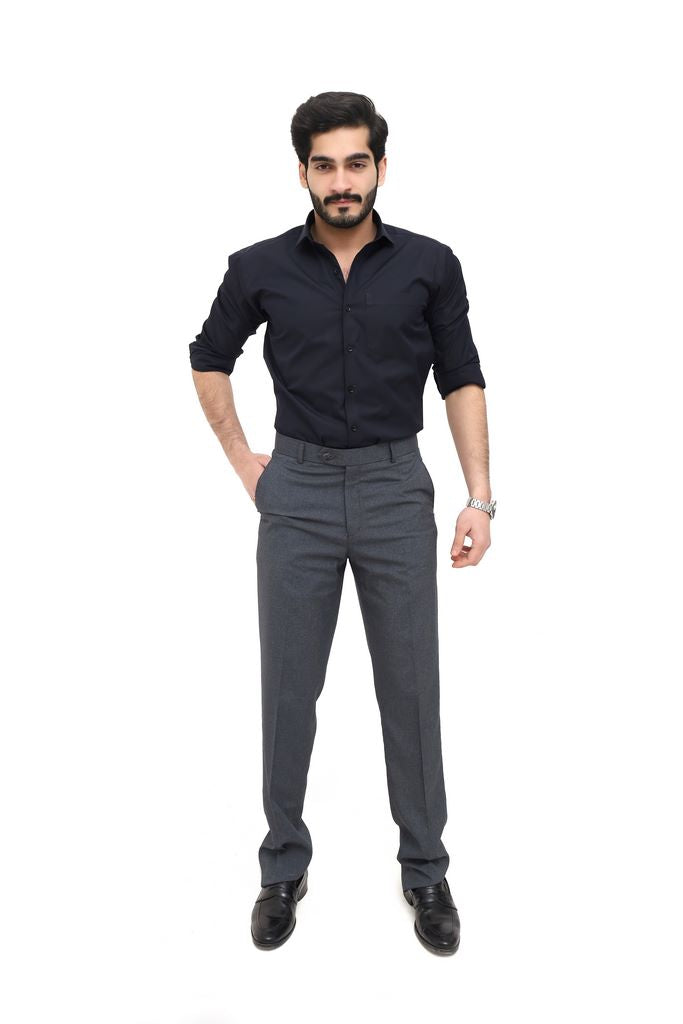 Men's Dark Blue Plain Shirt