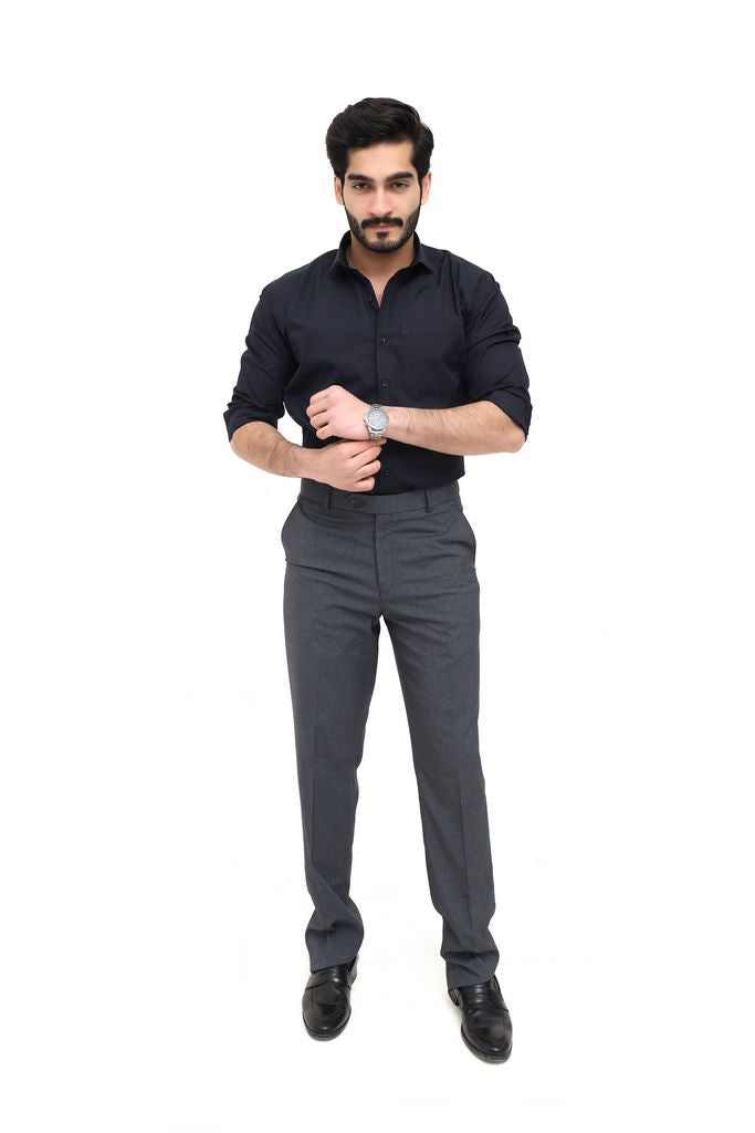 Men's Dark Blue Plain Shirt