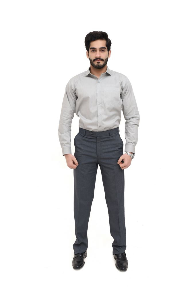 Men's Light Gray Stripe Shirt