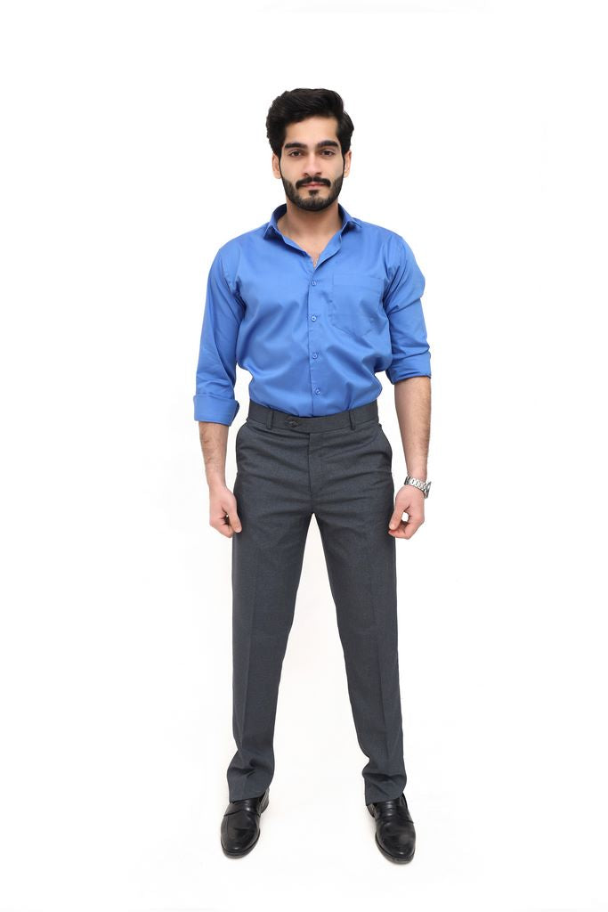 Men's Blue Plain Shirt