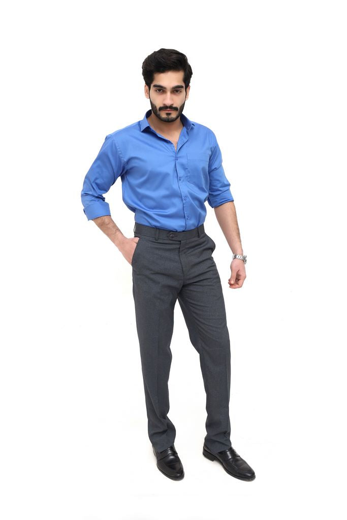 Men's Blue Plain Shirt