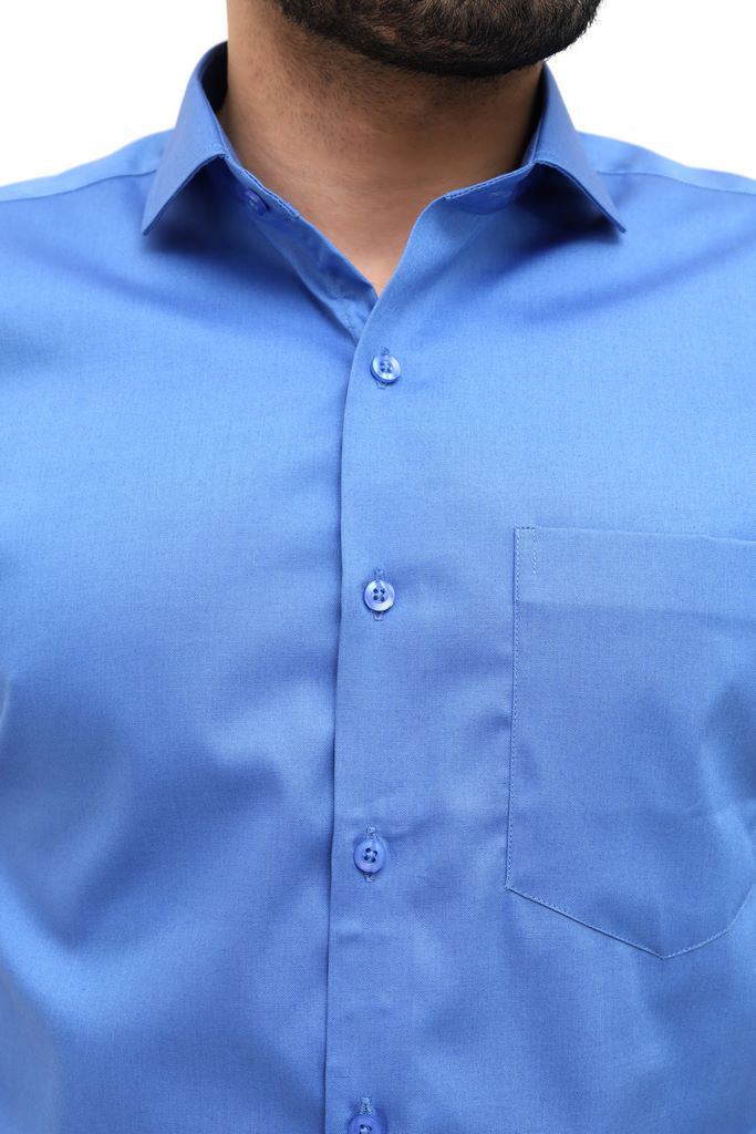 Men's Blue Plain Shirt